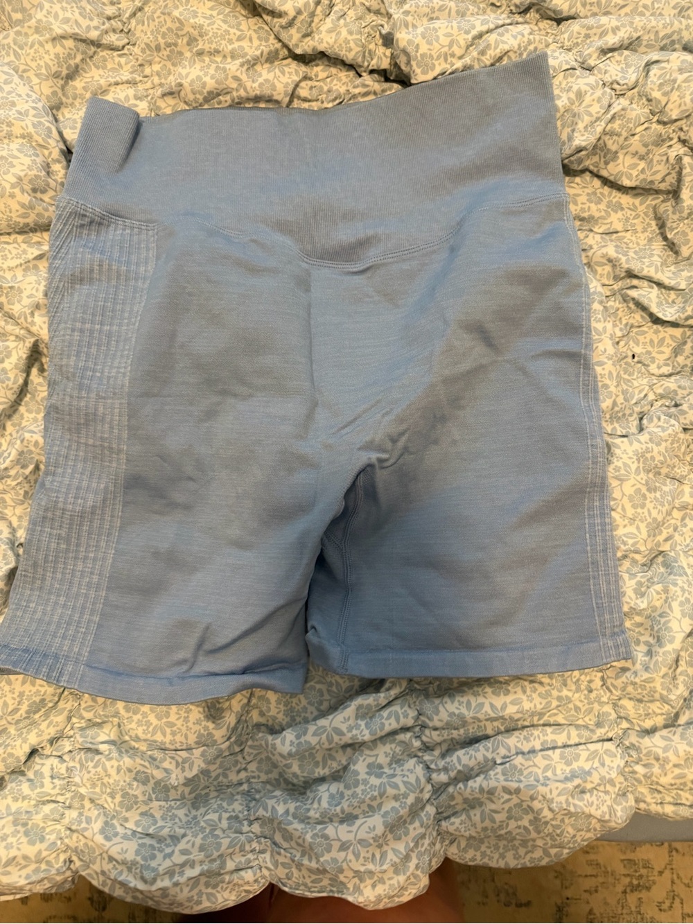 PINK Victoria's Secret Seamless High-Waist Athletic Shorts - Light Blue